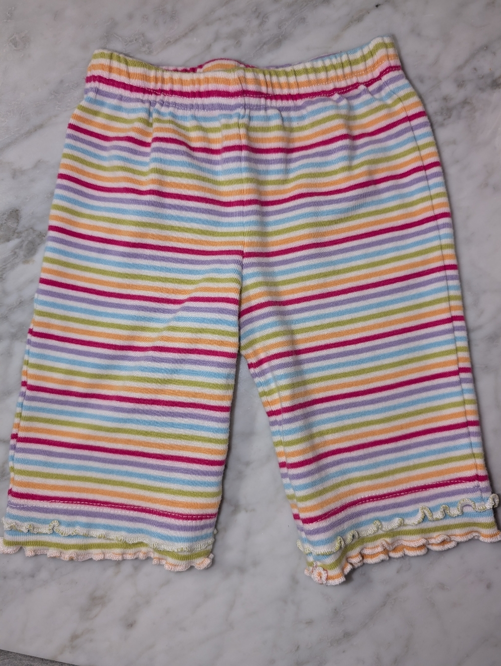 Gymboree Outlet Fairy Fashionable Striped Baby Girl Pants Ruffled Hems 3-6 Month